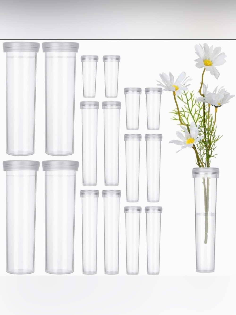 BrightRow 100 Pcs Flower Water Tubes
